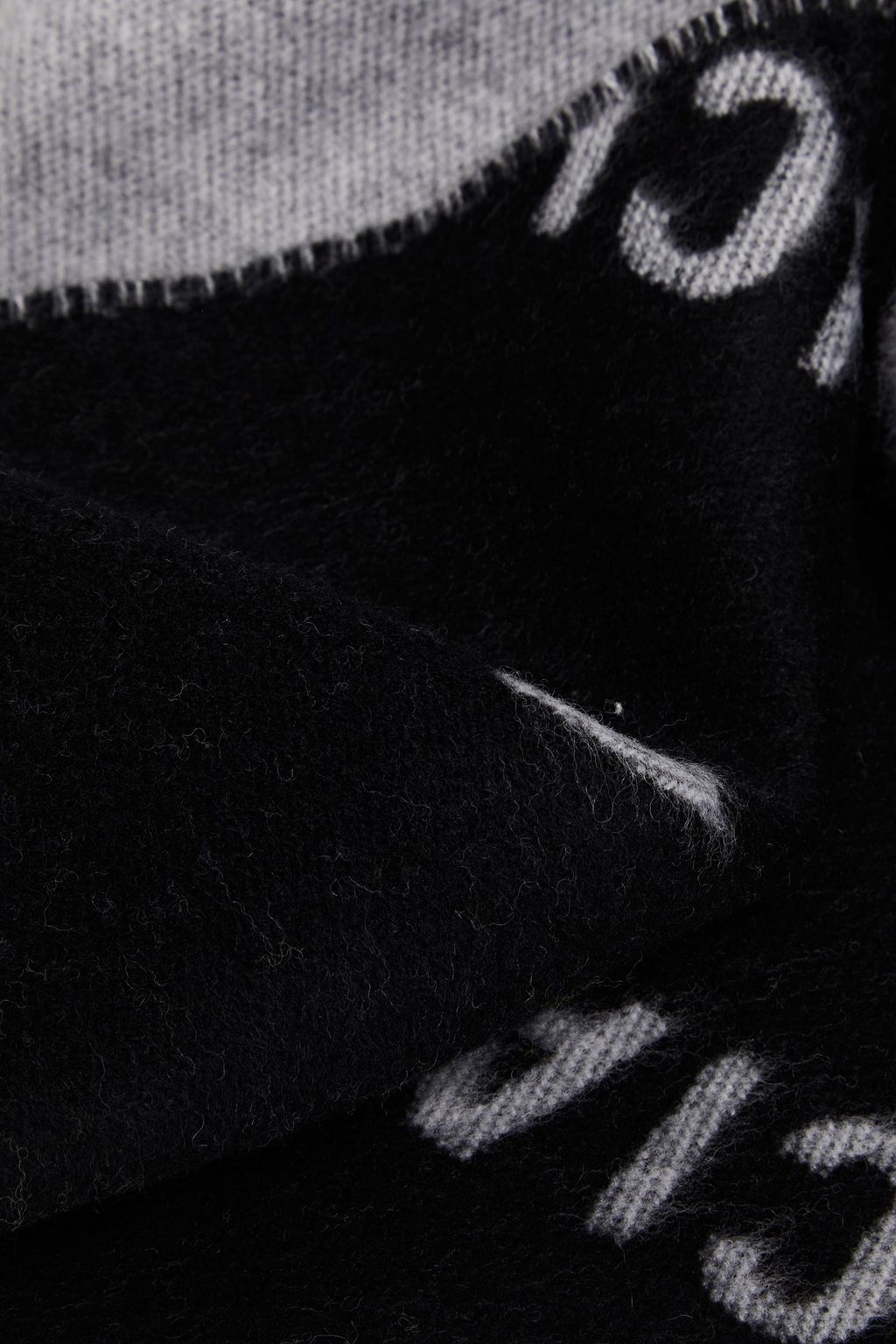 BALENCIAGA Wool-jacquard scarf