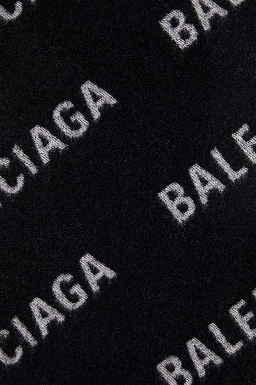 BALENCIAGA Wool-jacquard scarf