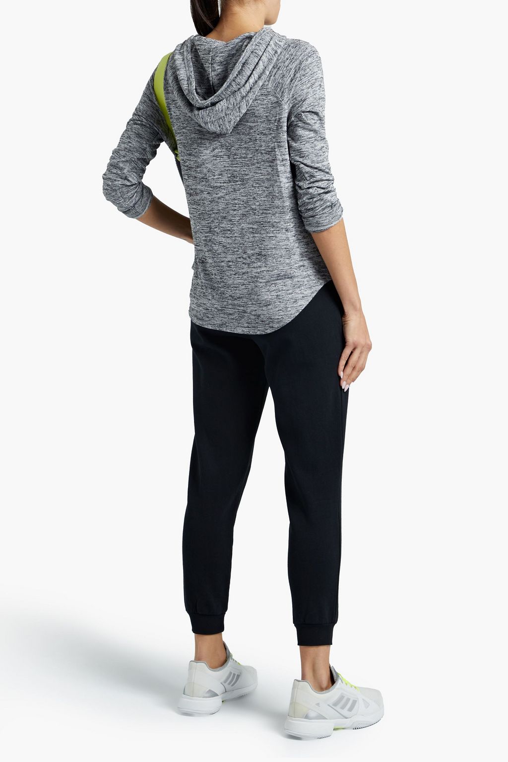 DKNY Mélange stretch-jersey hoodie