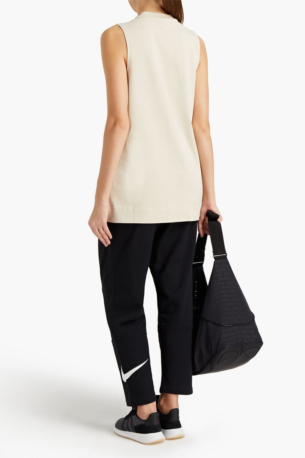 NIKE Embroidered cotton-jersey tank