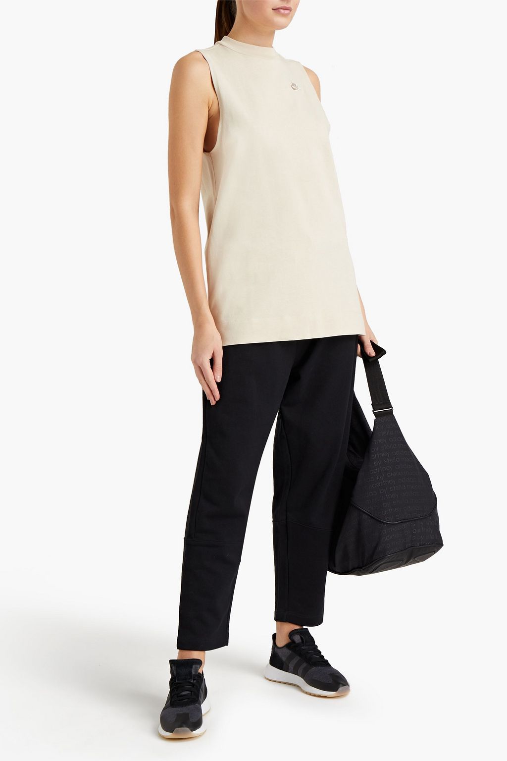 NIKE Embroidered cotton-jersey tank