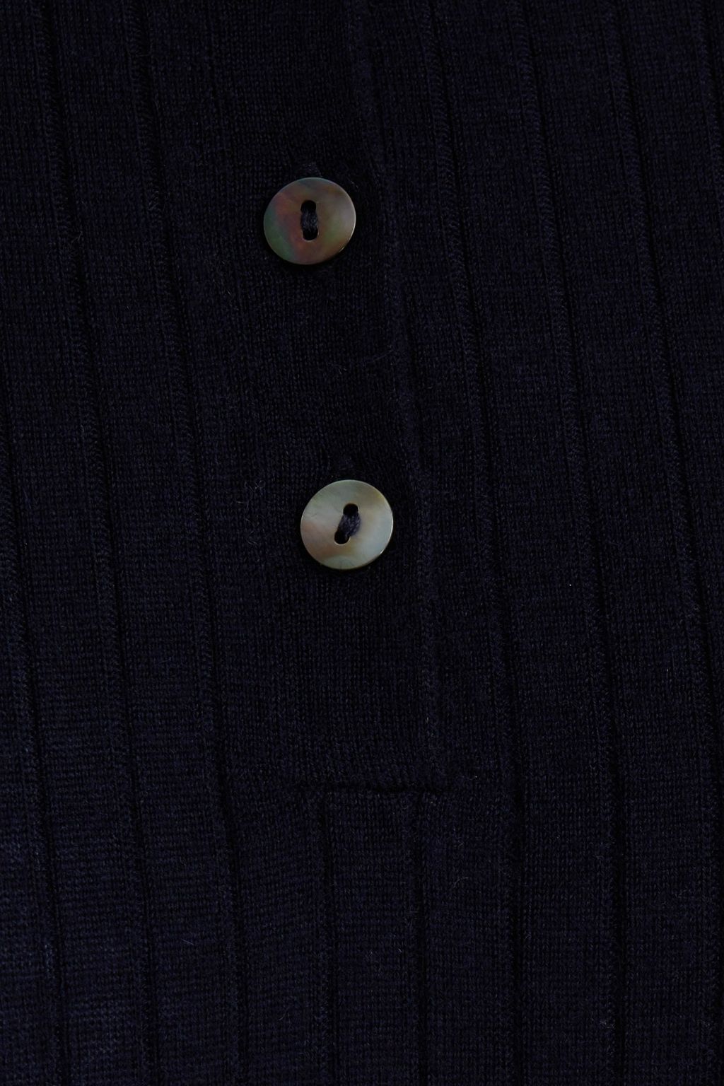N.PEAL Ribbed cashmere polo shirt
