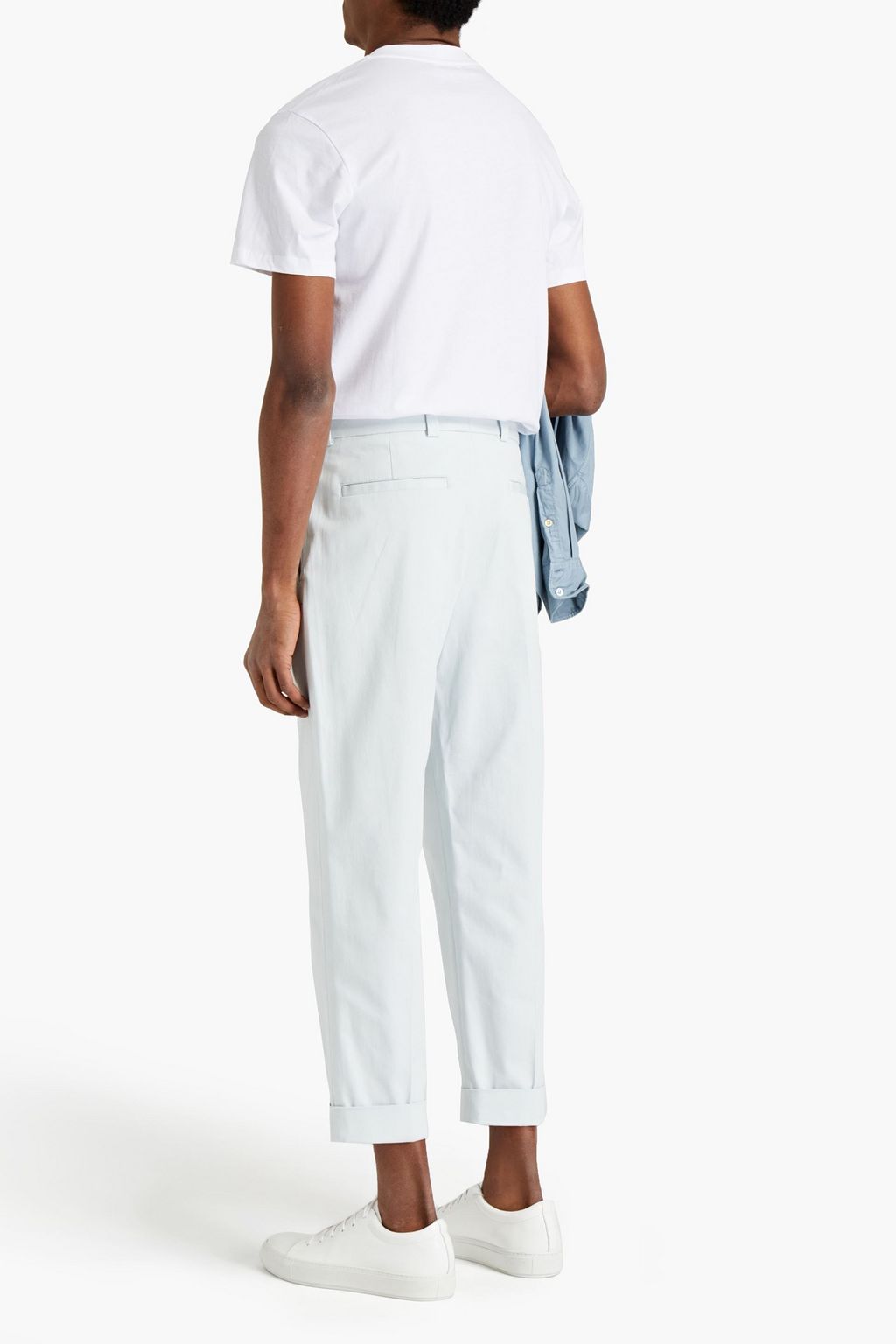 ACNE STUDIOS Tapered pleated cotton-blend piqué pants