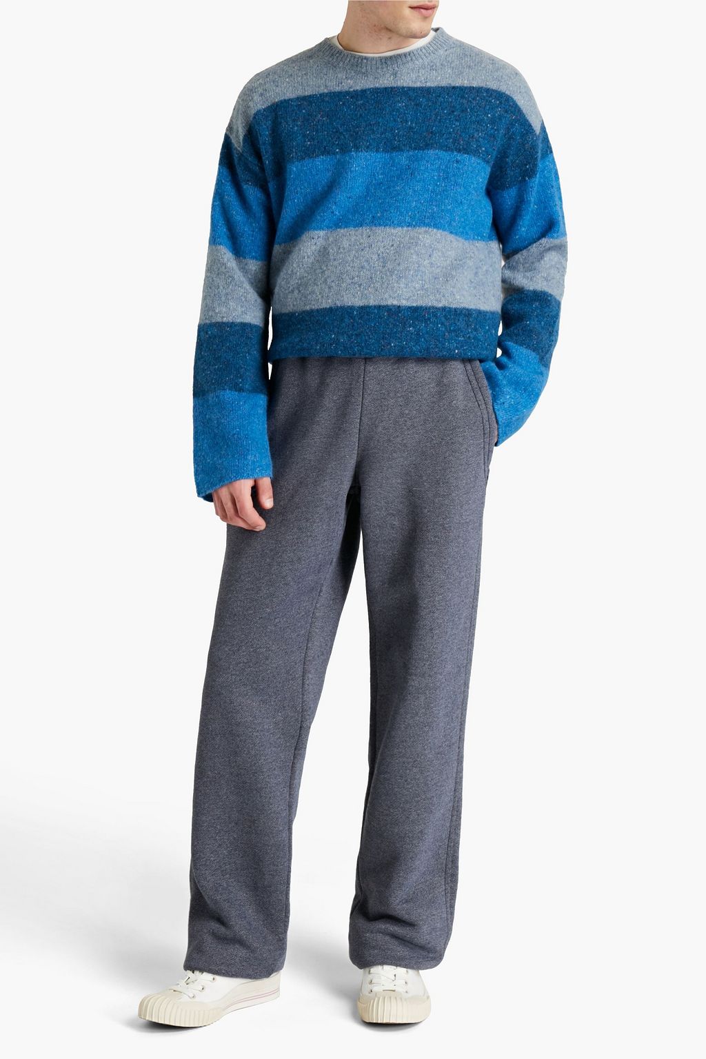 ACNE STUDIOS Mélange French cotton-blend terry sweatpants