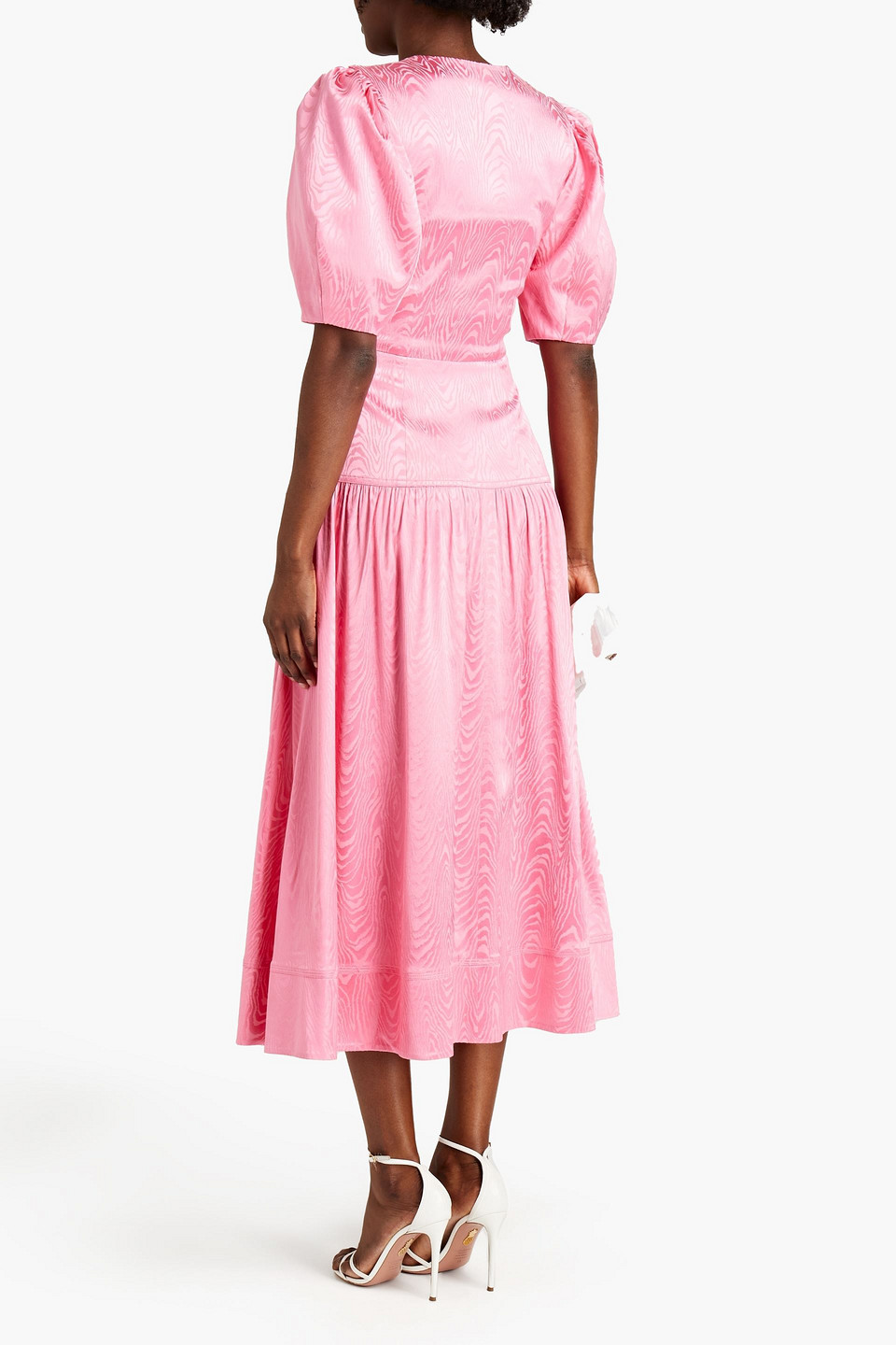  Simkhai - Midikleid Aus Moiré Mit Raffung - Pink - Us 0 