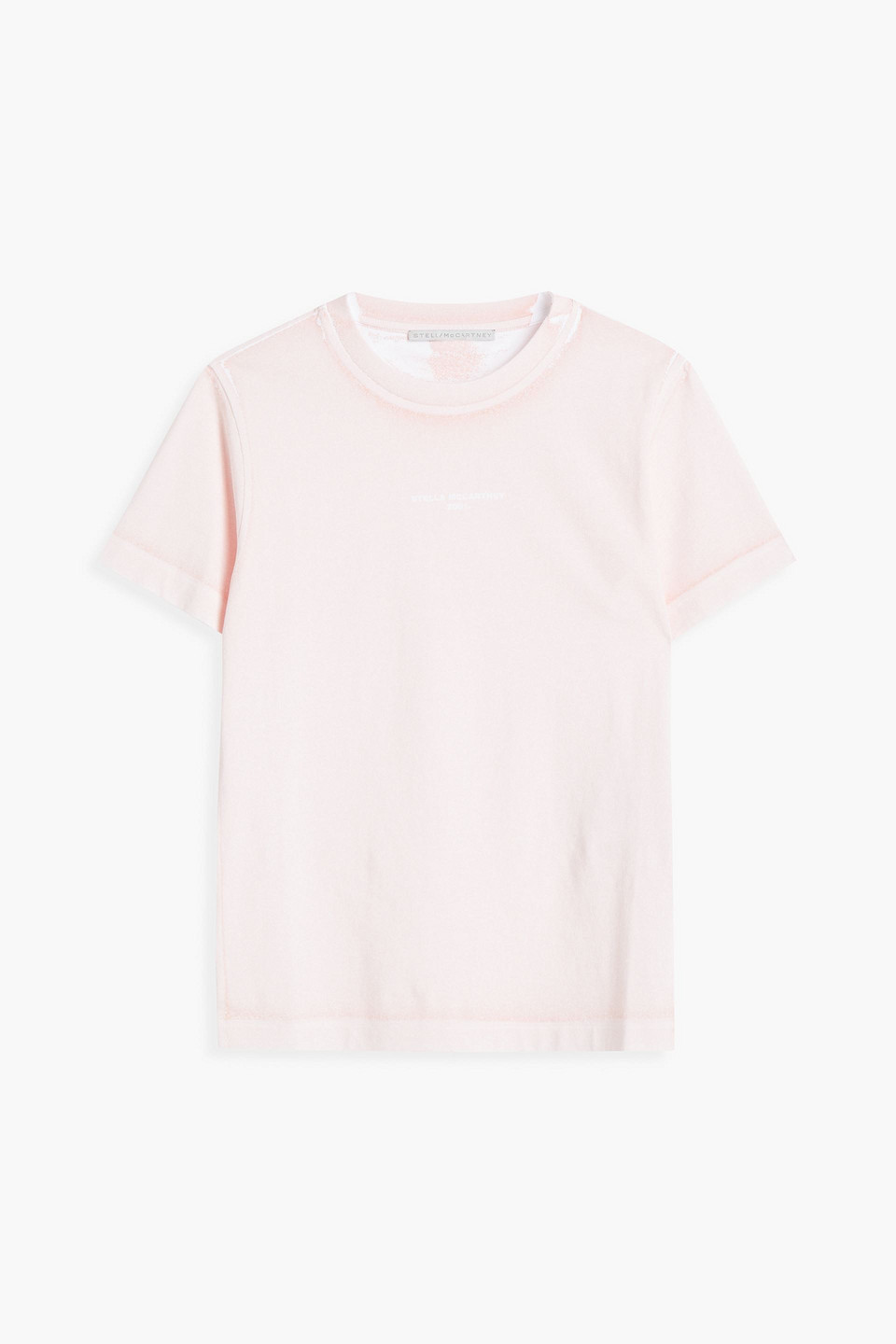 Stella Mccartney Woman Printed Cotton-jersey T-shirt Pastel Pink Size 42