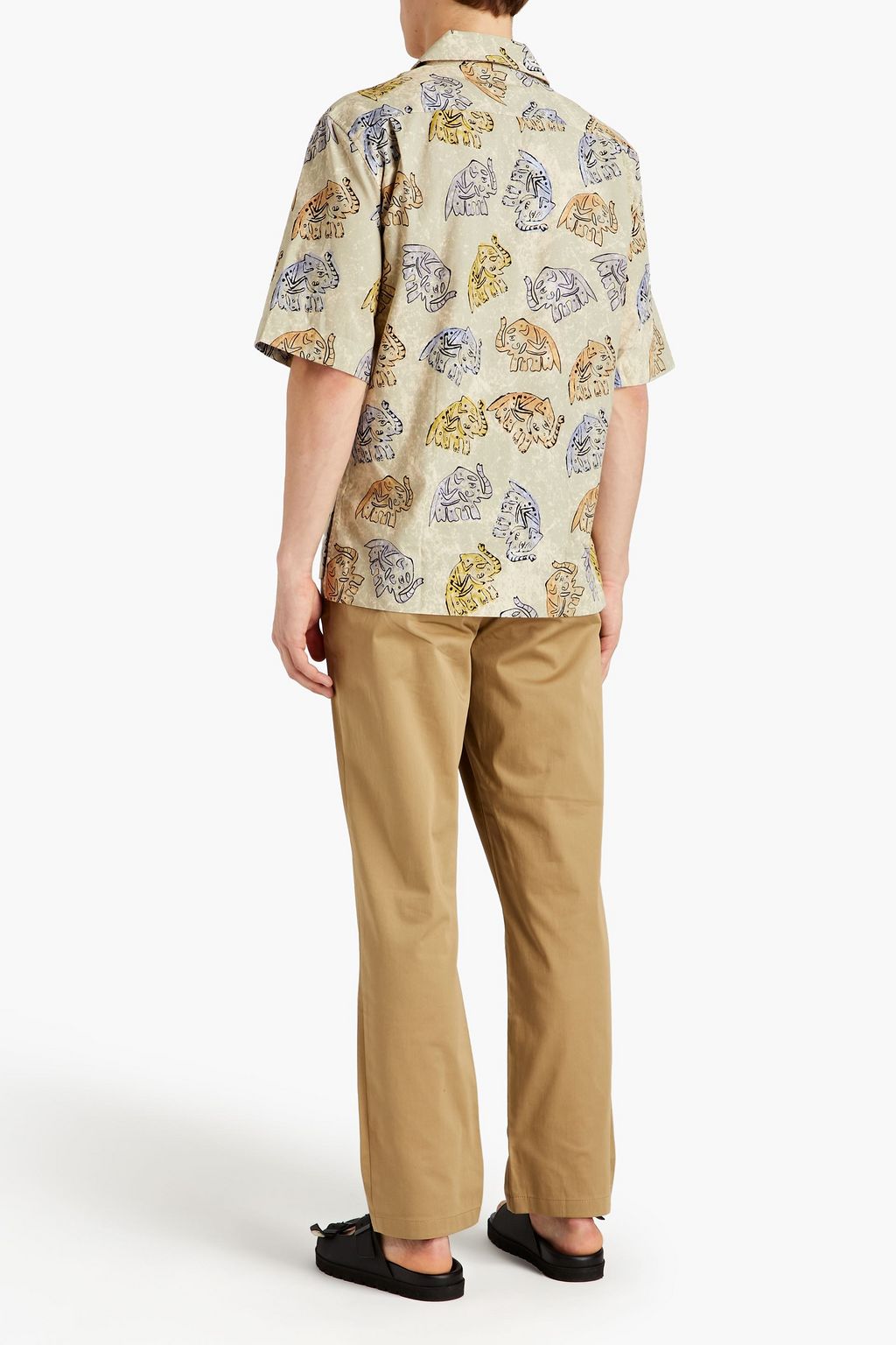 ACNE STUDIOS Printed slub cotton shirt