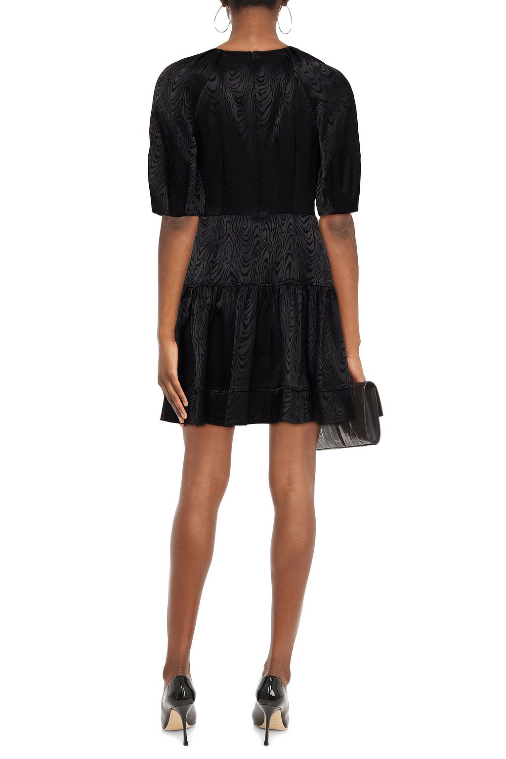 SIMKHAI Holland satin-moire mini dress