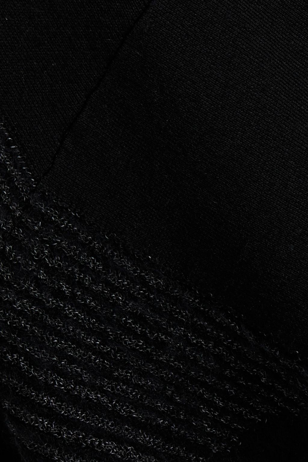 Y-3 Asymmetric mélange wool-blend midi skirt