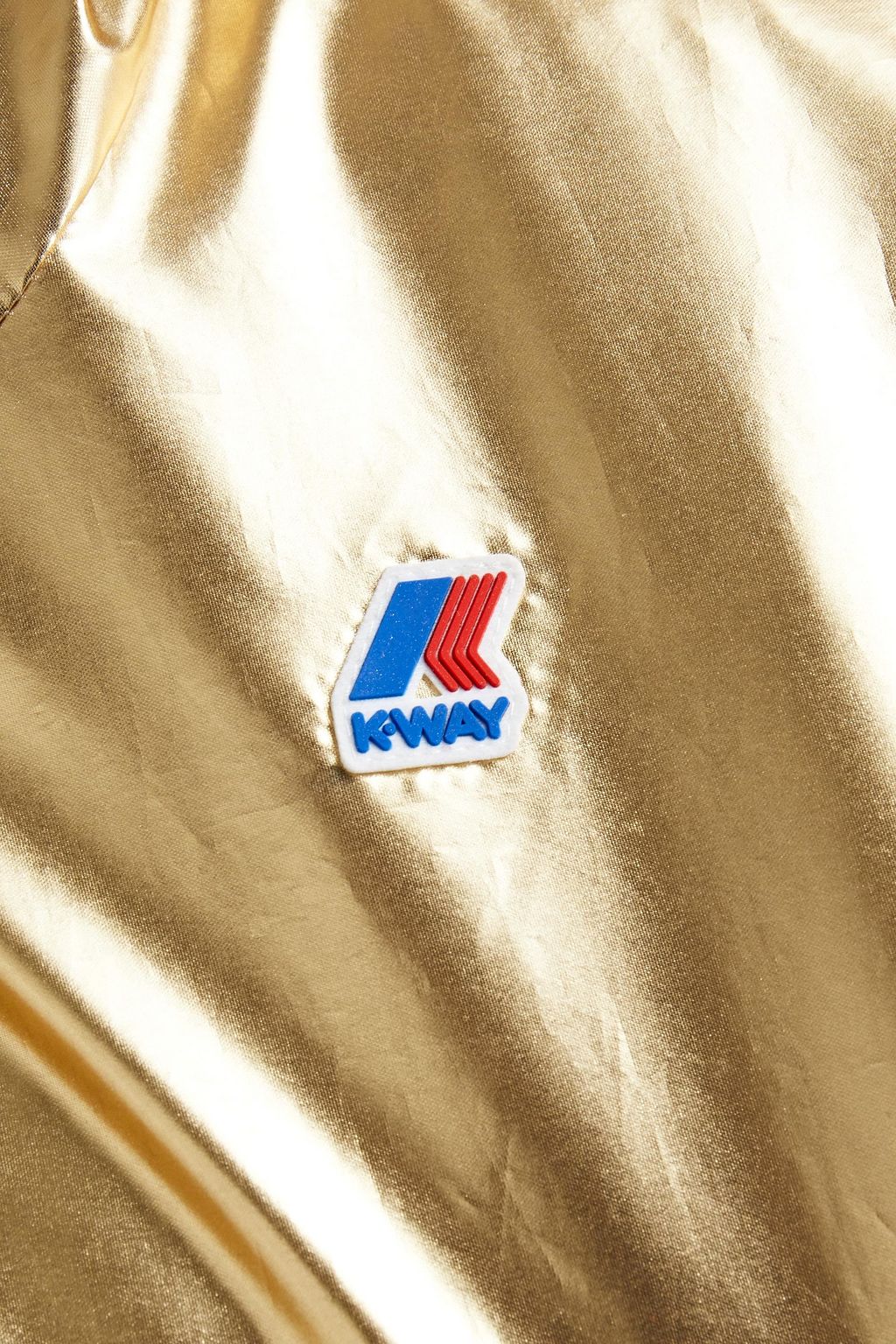 FENDI X K-WAY Reversible appliquéd metallic shell hooded track jacket