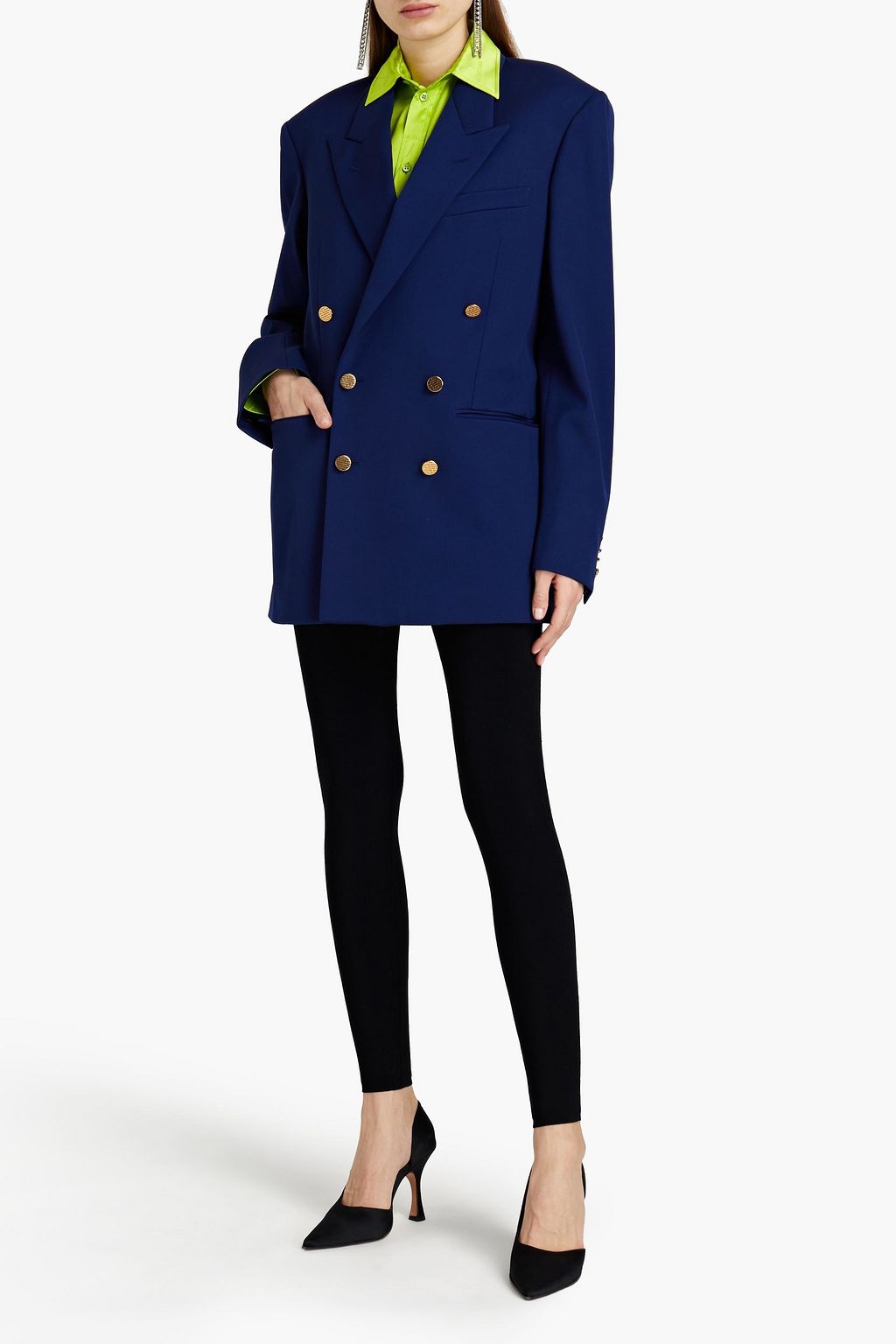 BALENCIAGA Double-breasted wool-blend twill blazer