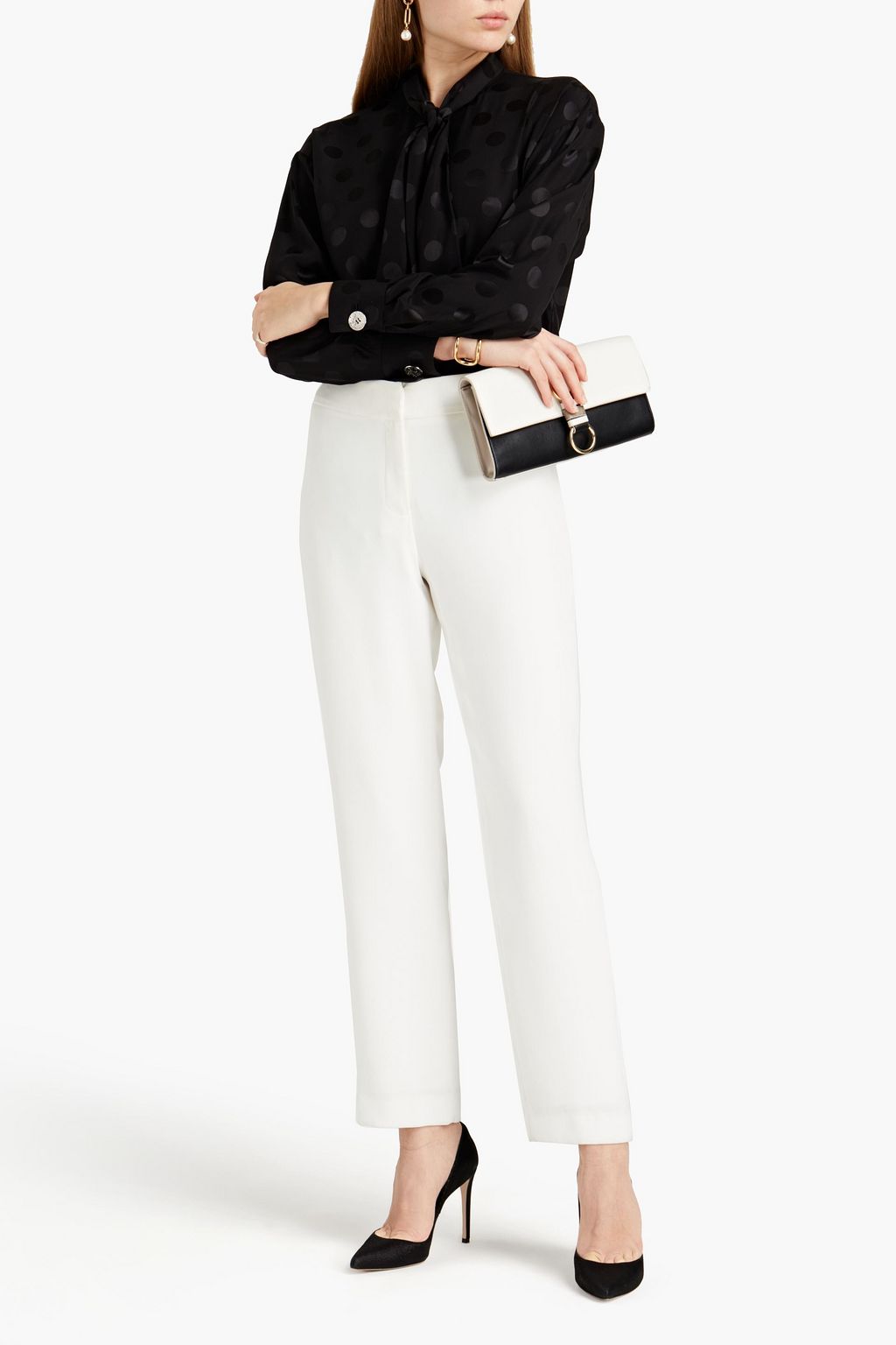 DOLCE&GABBANA Silk-jacquard blouse