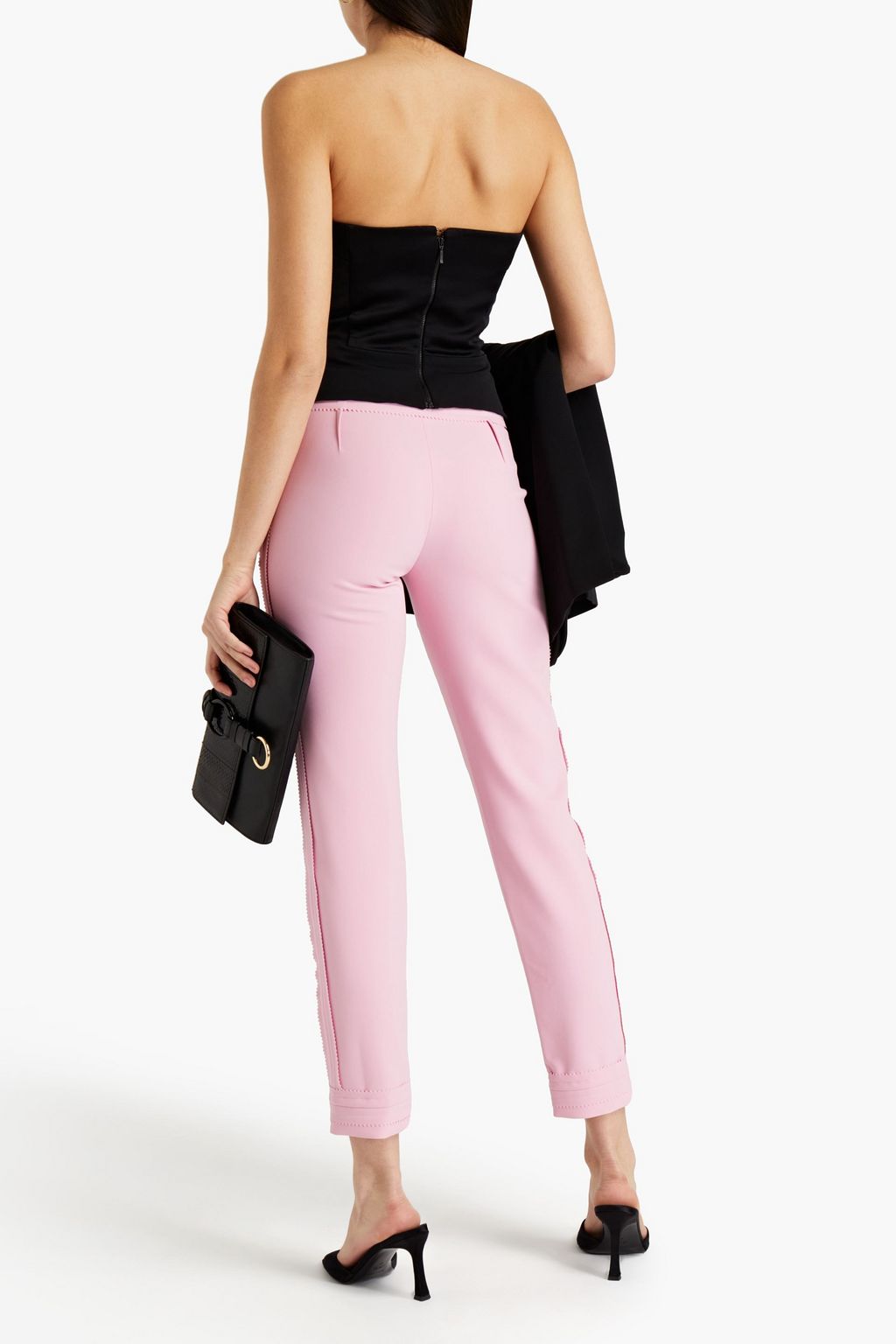 MOSCHINO Stretch-crepe slim-leg pants