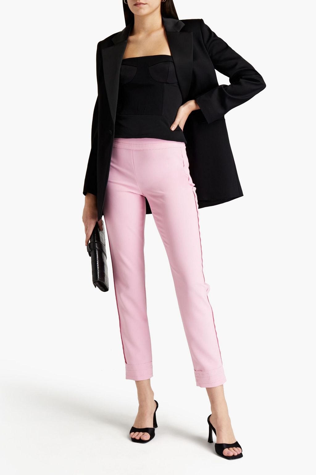 MOSCHINO Stretch-crepe slim-leg pants