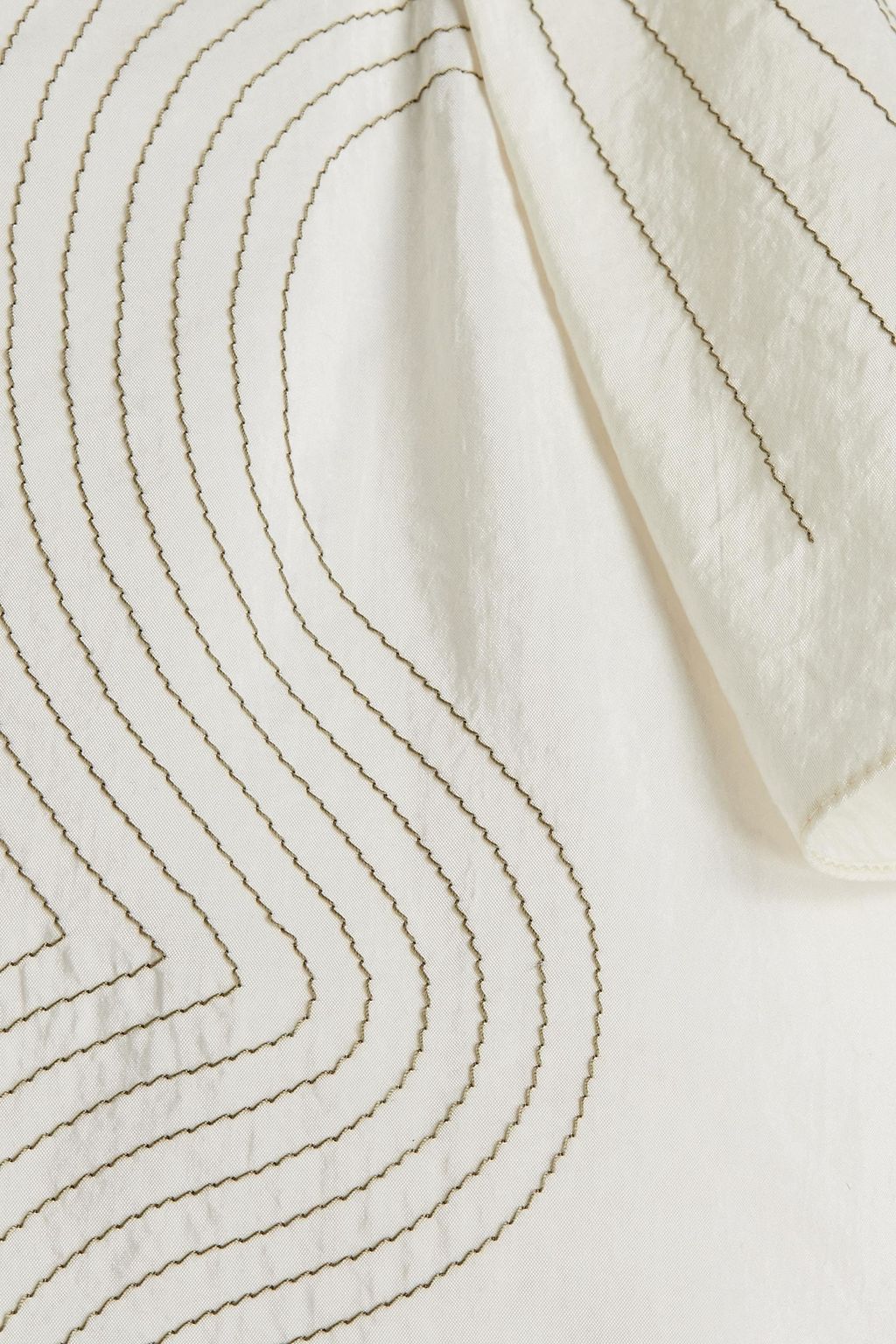 CHLOÉ Ruffled crinkled silk-blend blouse