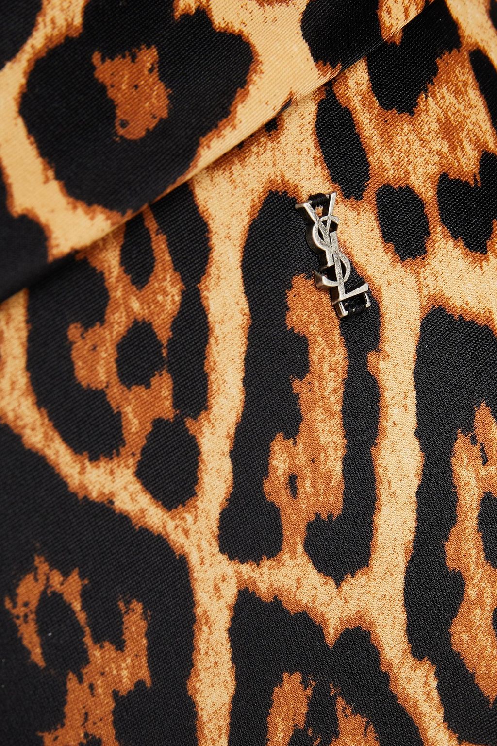 SAINT LAURENT Ruched leopard-print swimsuit
