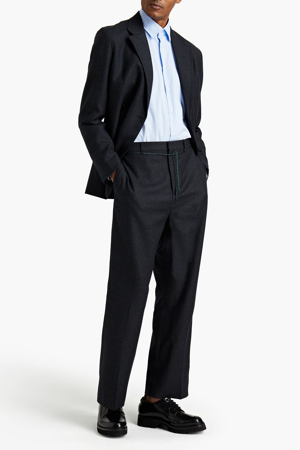 ACNE STUDIOS Belted brushed wool-twill suit pants