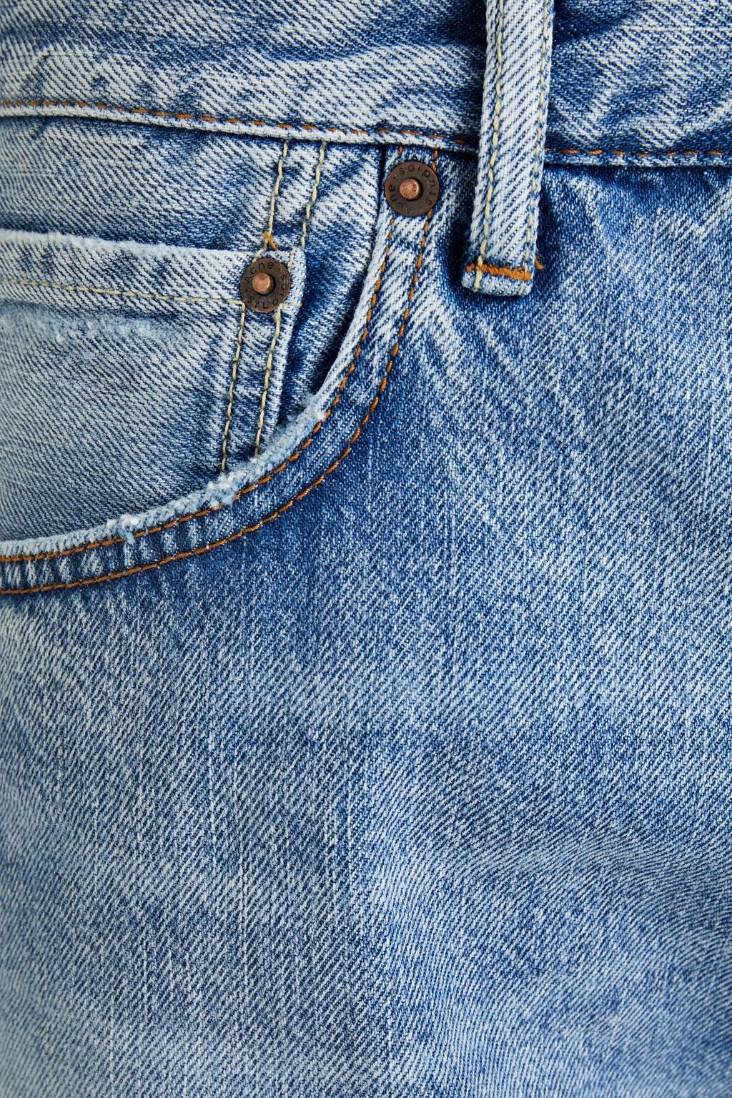 ACNE STUDIOS BLÅ KONST Distressed faded denim shorts