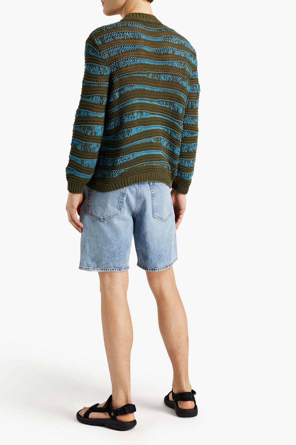 ACNE STUDIOS BLÅ KONST Distressed faded denim shorts