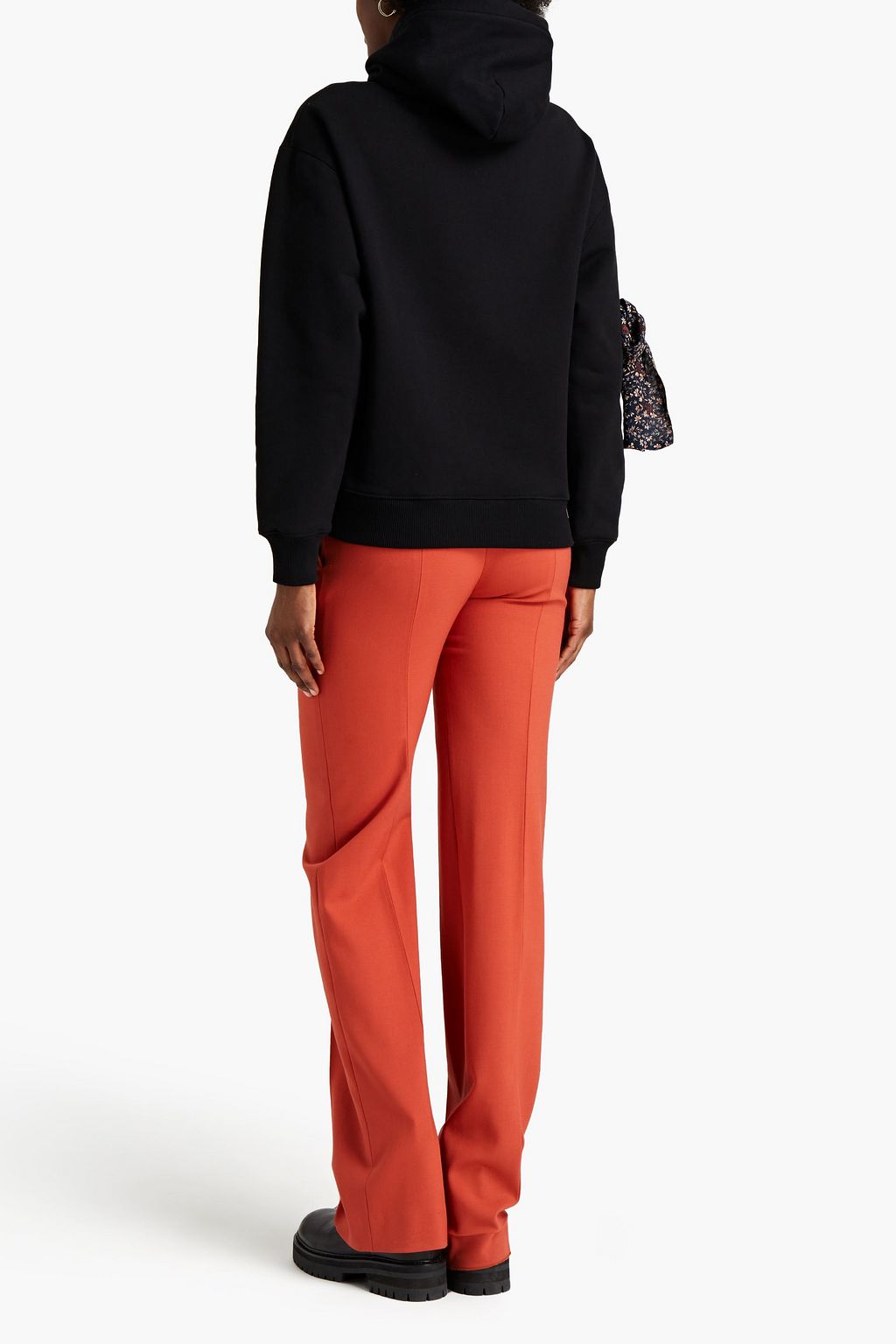 CHLOÉ Embellished French cotton-terry hoodie