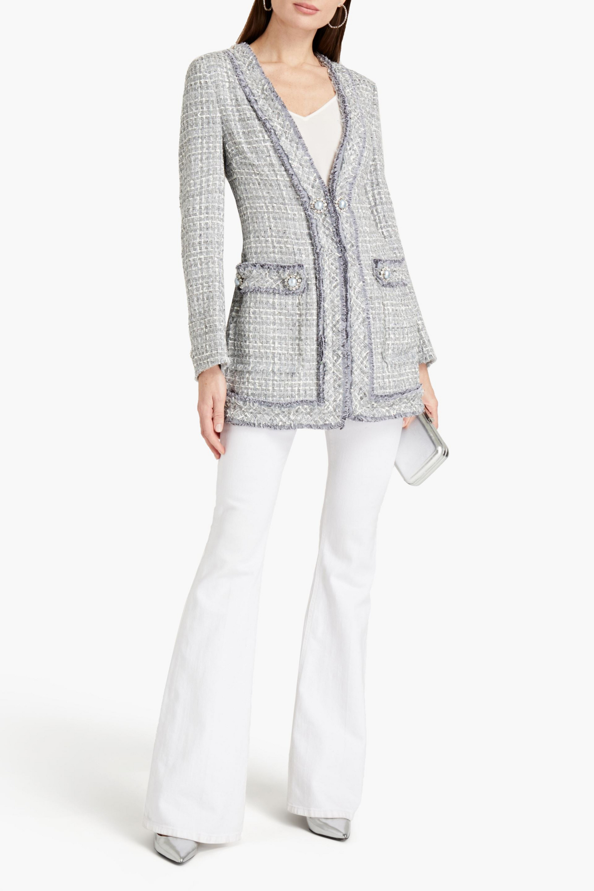 Dolce&Gabbana Embellished metallic tweed jacket