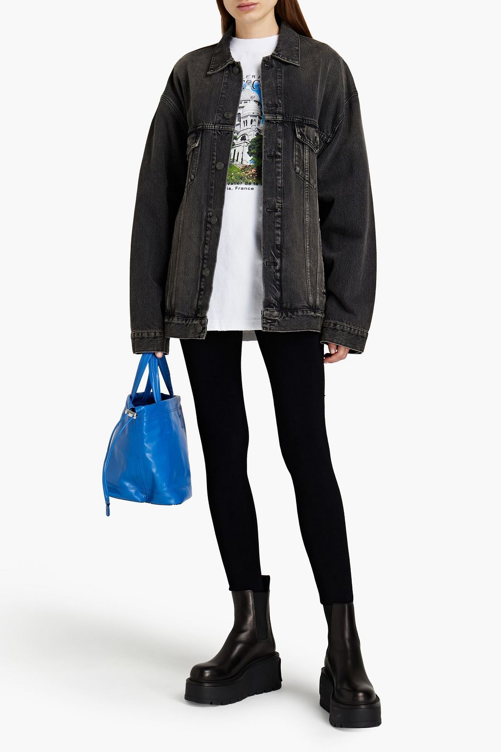 BALENCIAGA Printed denim jacket