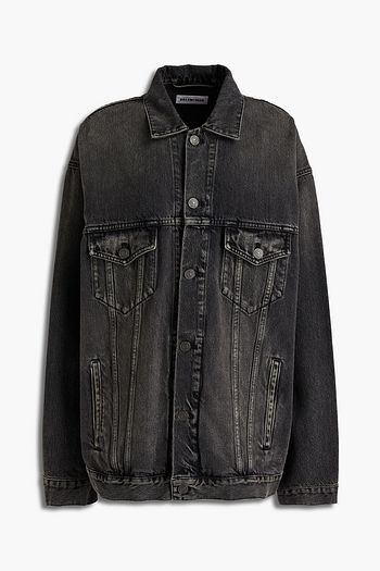 Denim balenciaga jacket sales