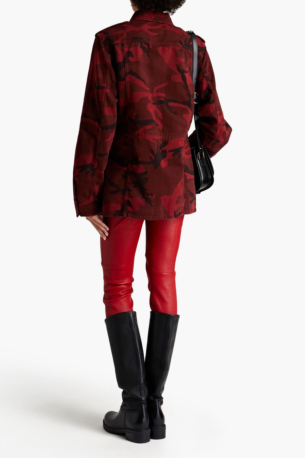 SAINT LAURENT Field Jacket aus Denim mit Camouflage-Print