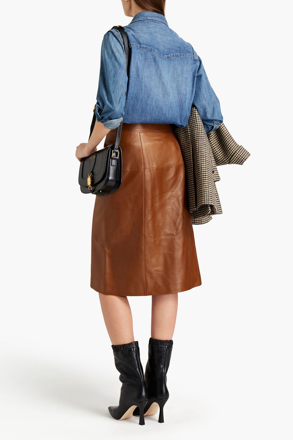 SAINT LAURENT Leather skirt