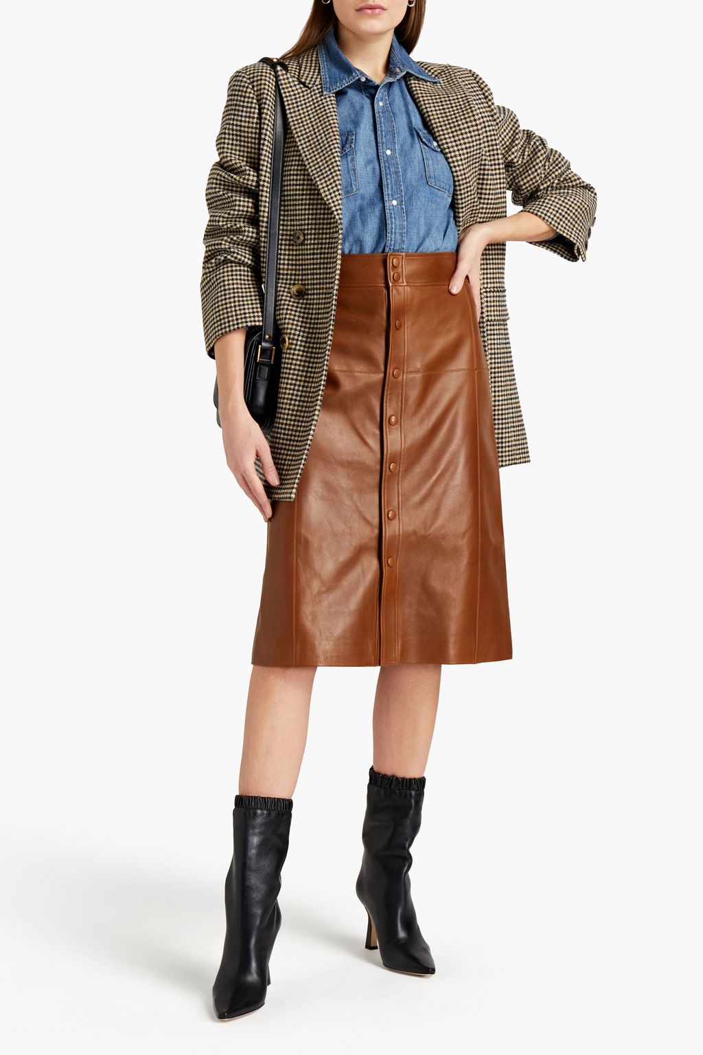 SAINT LAURENT Leather skirt