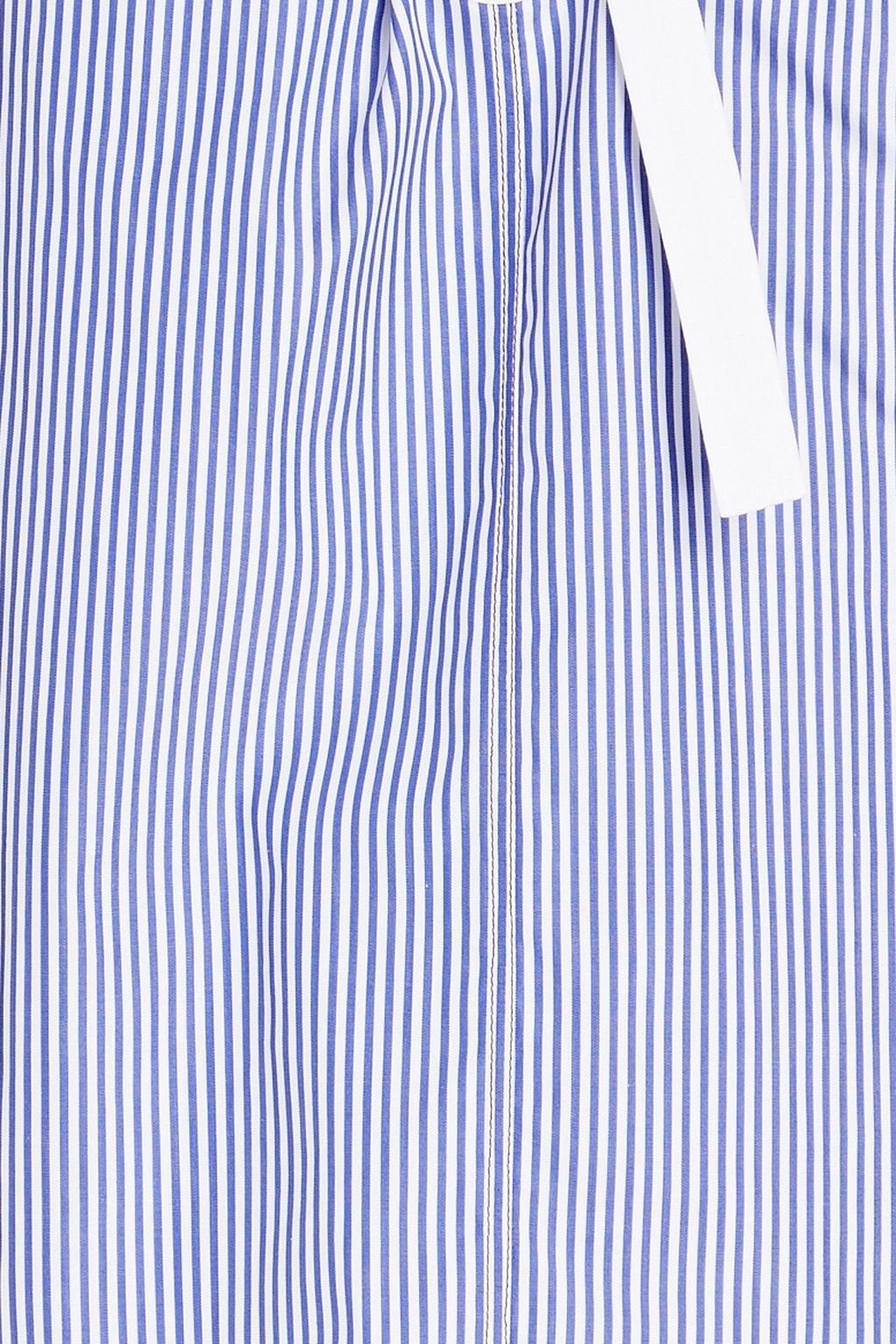 CHLOÉ Gathered striped cotton-poplin top