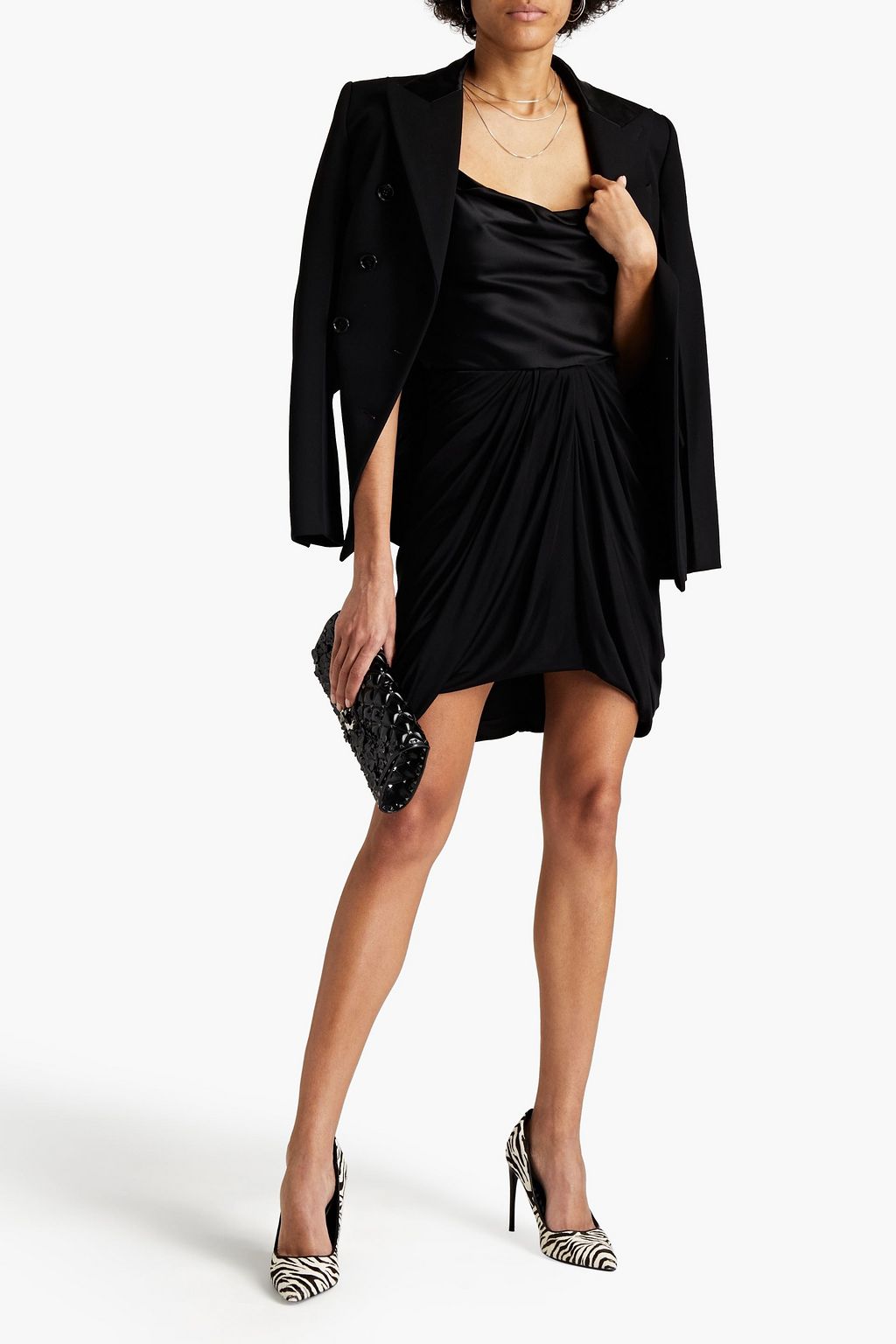 ISABEL MARANT Diparis draped satin-jersey mini skirt