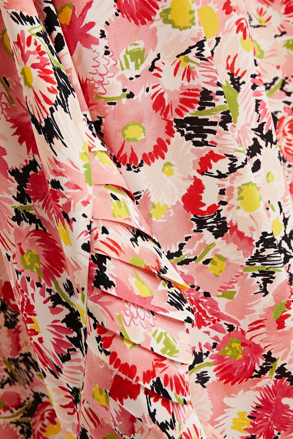 STELLA MCCARTNEY Floral-print silk crepe de chine midi skirt