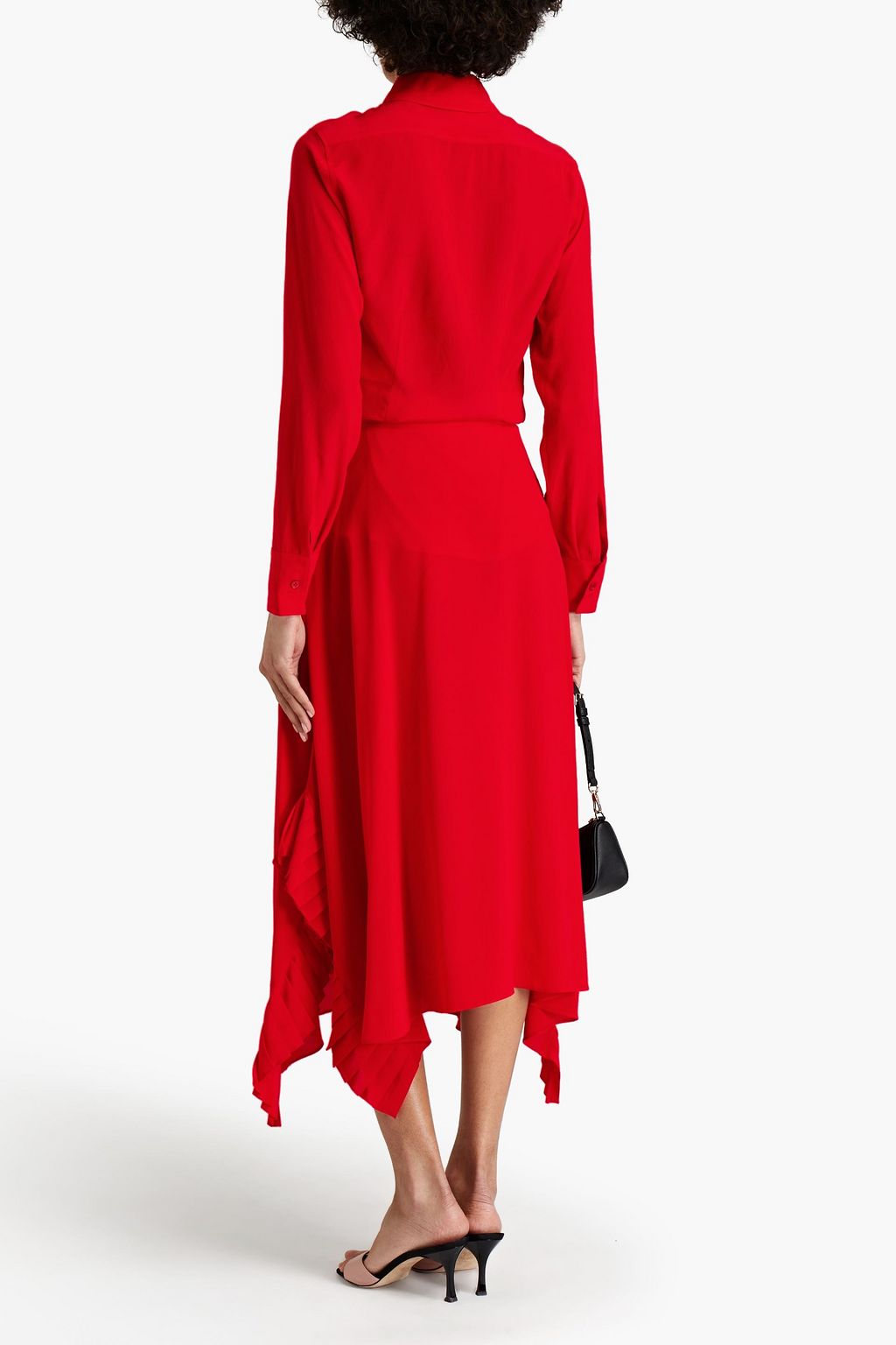 STELLA MCCARTNEY Silk crepe de chine midi skirt
