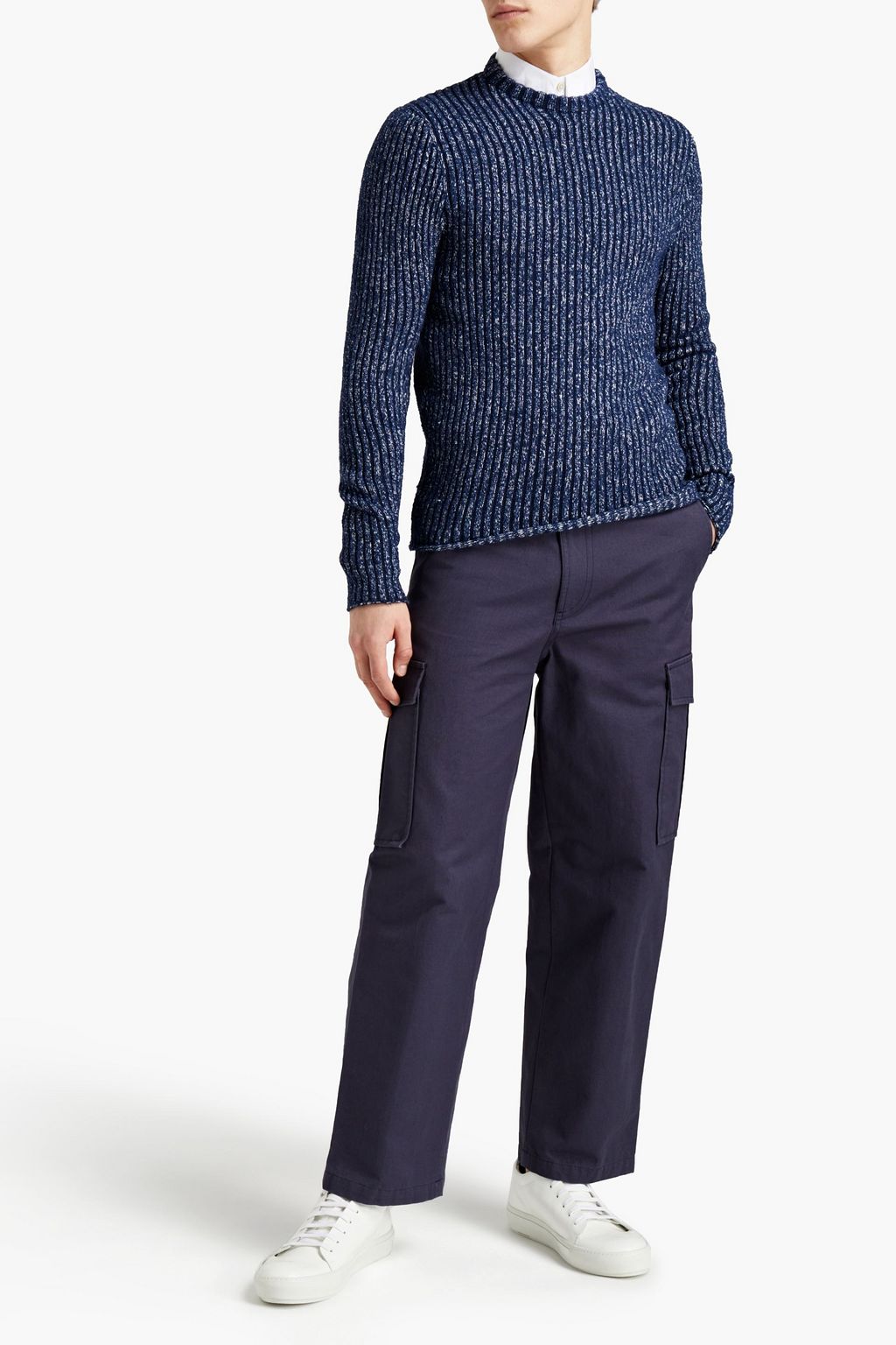 ACNE STUDIOS Slim-fit ribbed bouclé-knit sweater