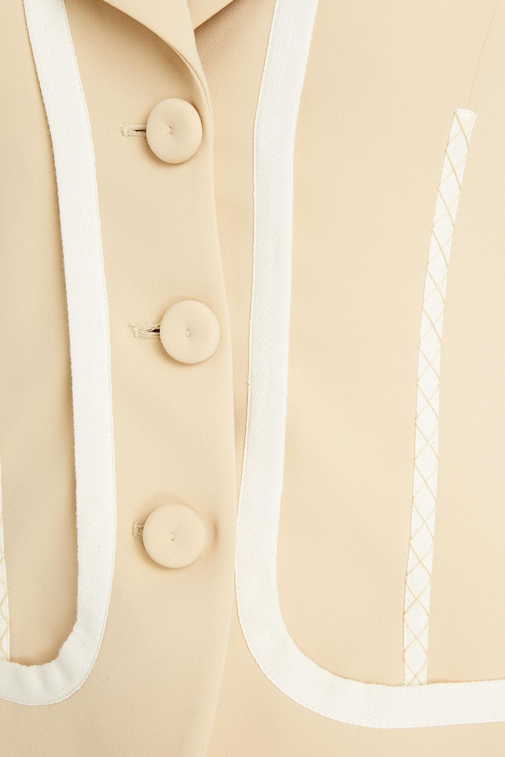 MOSCHINO Grosgrain-trimmed crepe blazer