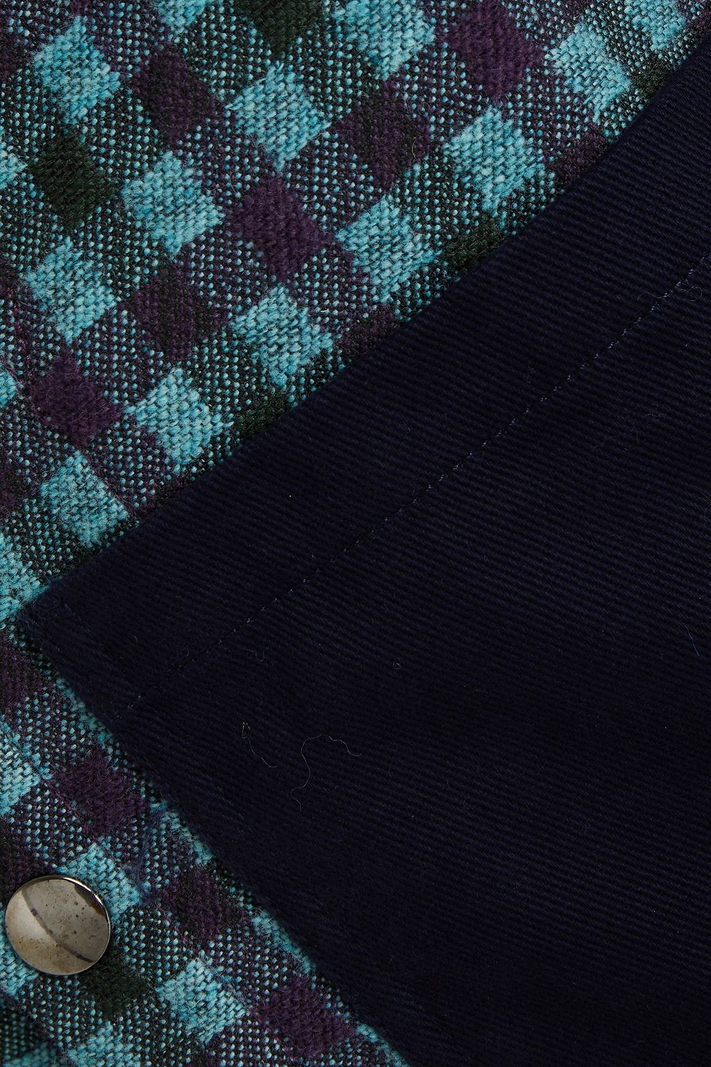 ACNE STUDIOS Twill-trimmed checked seersucker overshirt