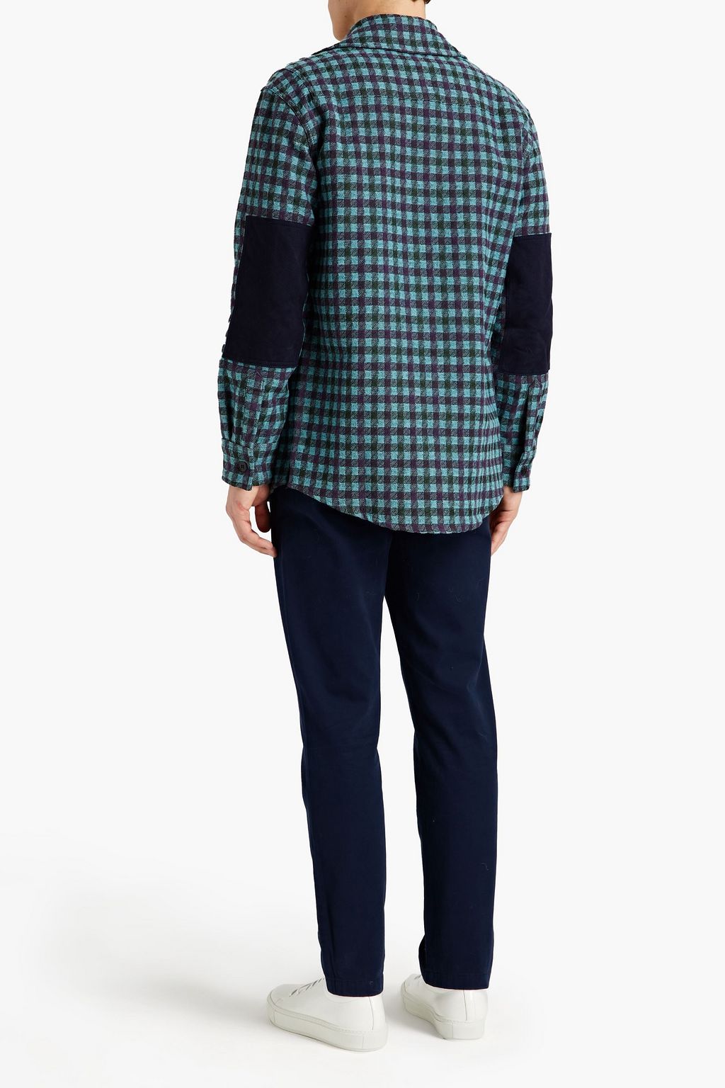 ACNE STUDIOS Twill-trimmed checked seersucker overshirt