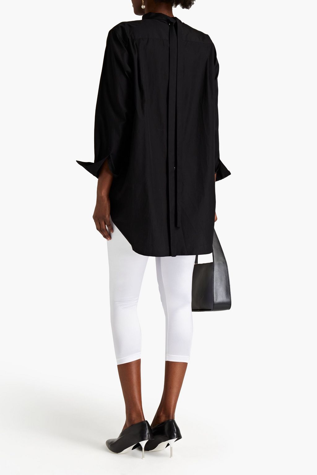 JUNYA WATANABE Cropped satin-jersey leggings