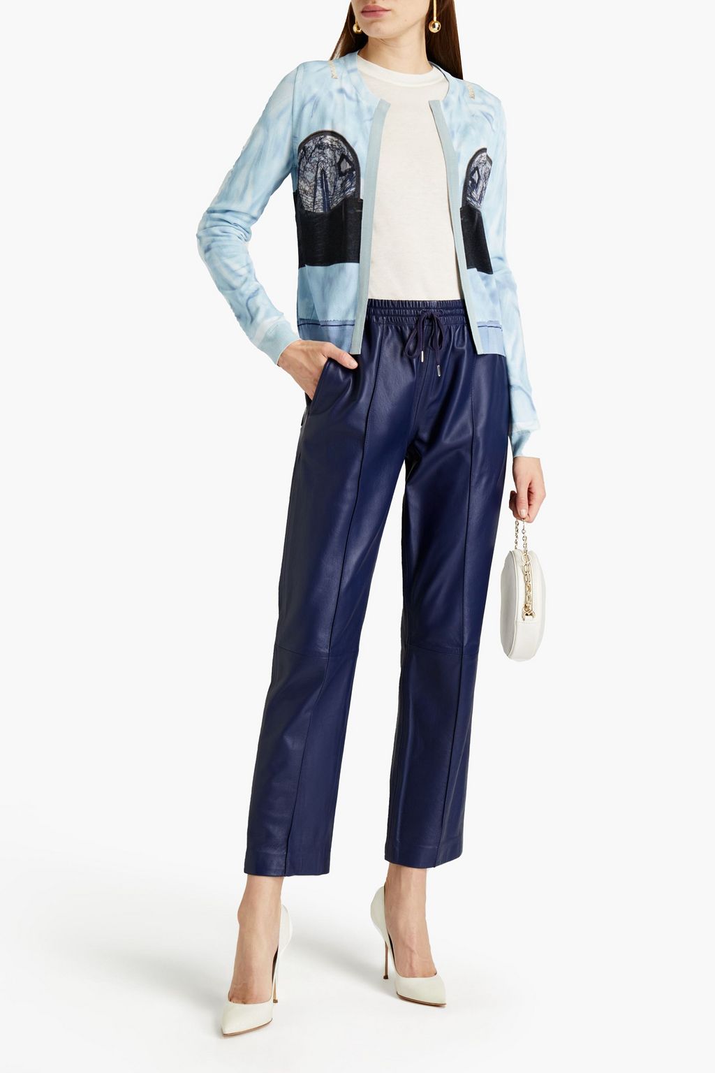 MOSCHINO Printed knitted cardigan