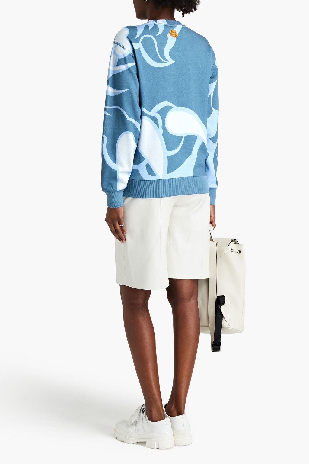 KENZO X KANSAI YAMAMOTO Printed cotton-fleece sweatshirt