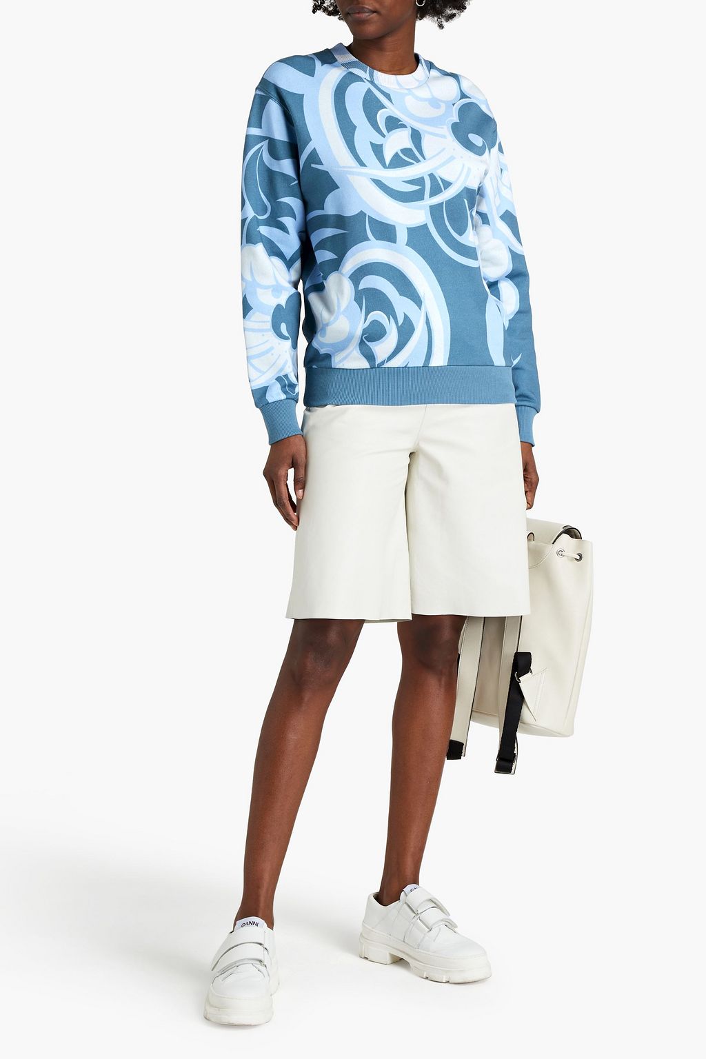 KENZO X KANSAI YAMAMOTO Printed cotton-fleece sweatshirt