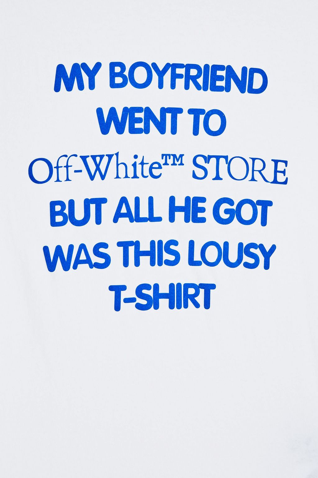 OFF-WHITE™ My Boyfriend flocked printed cotton T-shirt