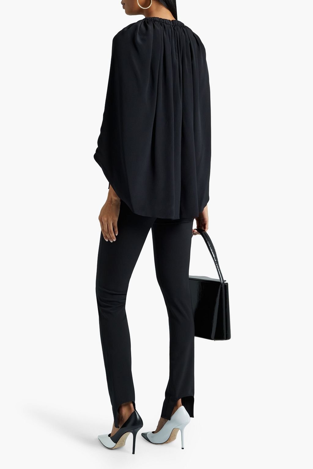 ALTUZARRA Diantha cape-effect silk crepe de chine top