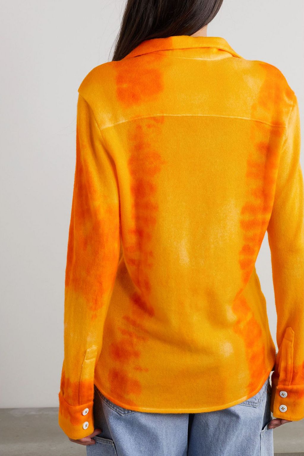 THE ELDER STATESMAN Hazen tie-dyed cashmere shirt