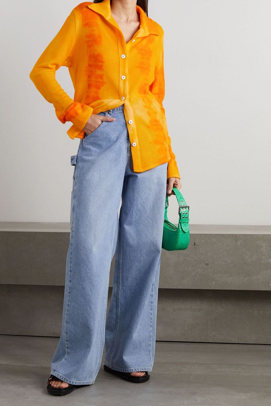 THE ELDER STATESMAN Hazen tie-dyed cashmere shirt