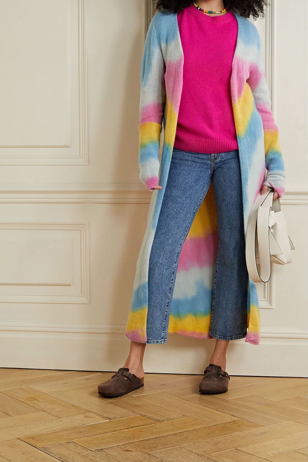 THE ELDER STATESMAN Hi-Fi Cardigan aus Kaschmir mit Batikmuster