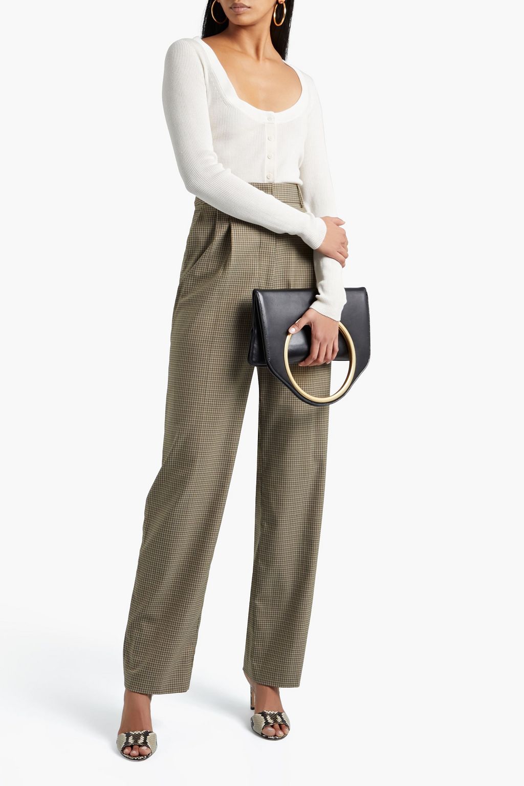 ALTUZARRA Ribbed wool-blend top