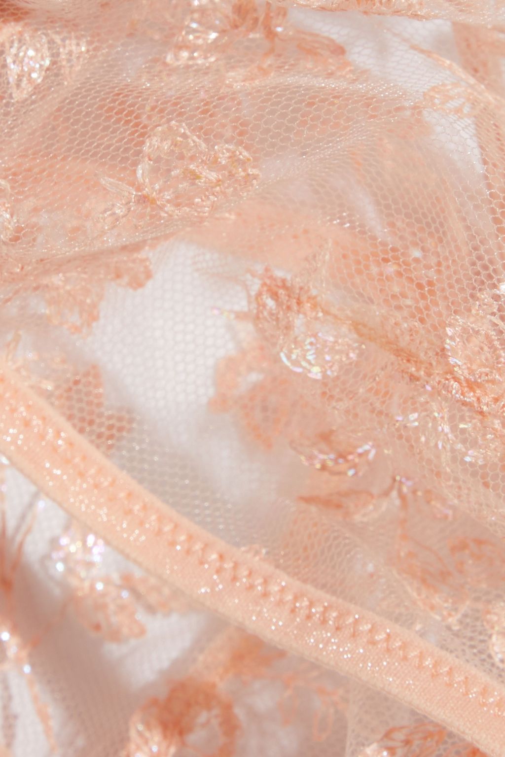 AGENT PROVOCATEUR Zadi metallic embroidered tulle underwired bra
