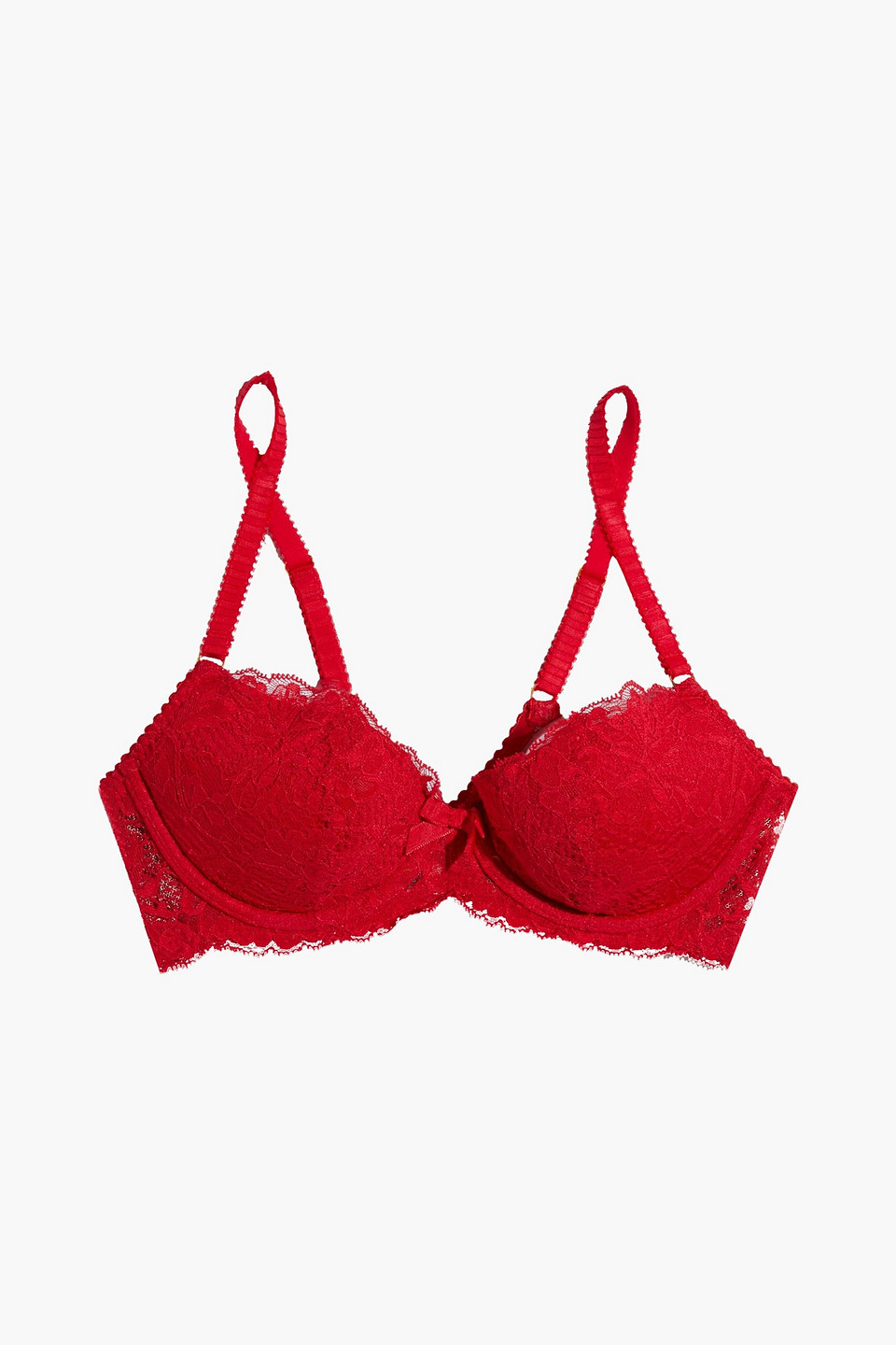 Agent Provocateur Rosele Bow-embellished Corded Lace Push-up Bra